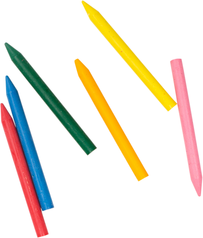 Top View of Crayons